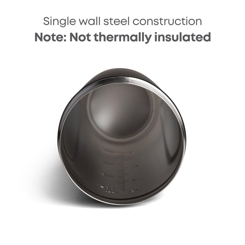 Smartshake Reforce Stainless Steel Protein Shaker Bottle - Non Insulated Unisex Gym Bottle | Metal Shaker Bottles - 900 ml | 30 oz - Leakproof Screw-On Lid - DEHP & BPA Free (Grey) - Image 4